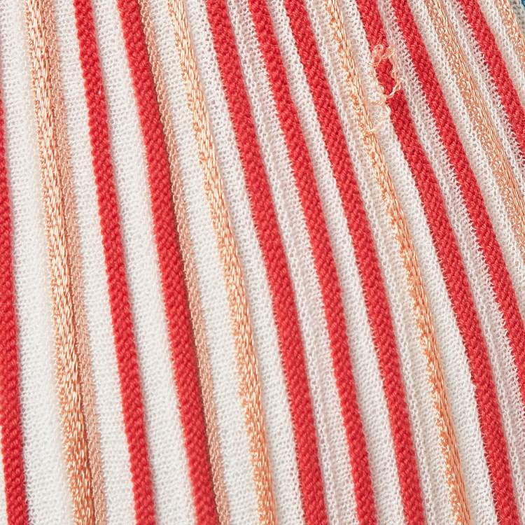 Pre Owned M Missoni Multicolor Stripe Knit Sleeveless Maxi Dress M