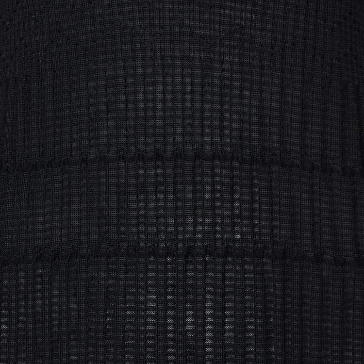 Pre Owned M Missoni Black Patterned Wool Blend Knit Mini Dress M