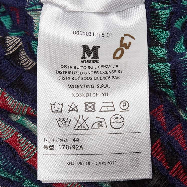 Pre Owned M Missoni Multicolor Patterned Knit Sleeveless Midi Dress M