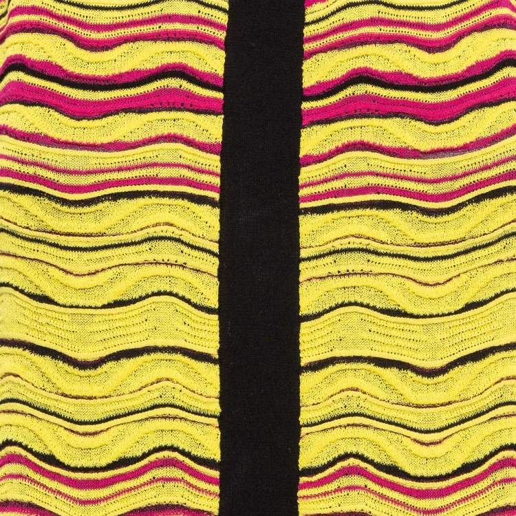 Pre Owned M Missoni Multicolor Chevron Knit Short Dress S