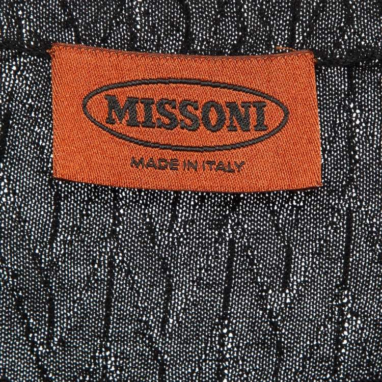 مملوكة مسبقًا Missoni Black Textured Knit Tank Top M