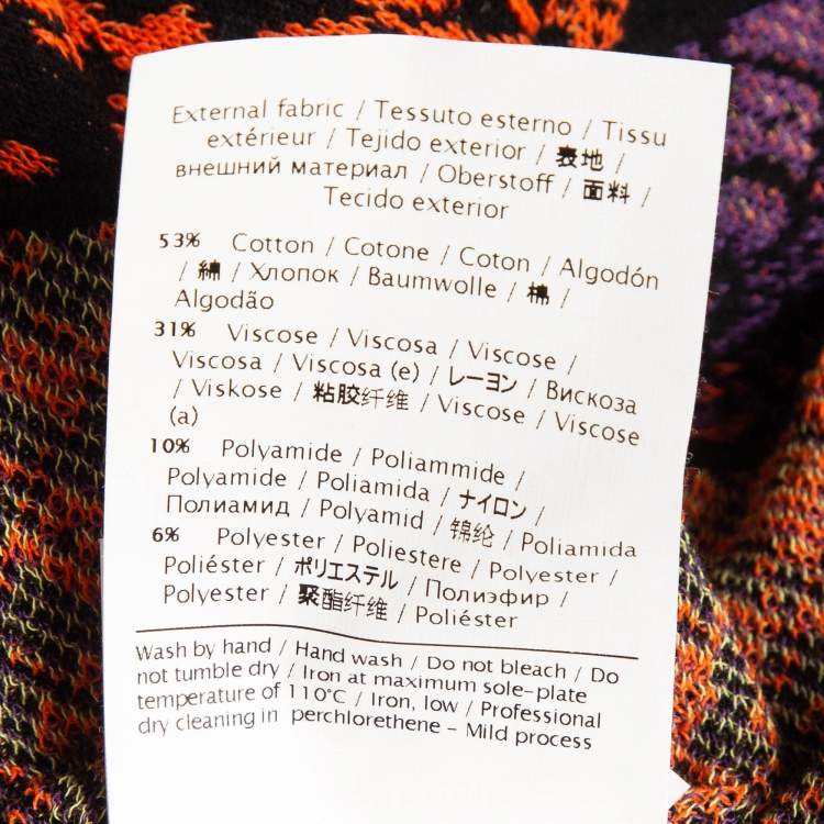 مملوكة مسبقًا M Missoni Multicolor Patterned Knit Sleeveless Tunic M
