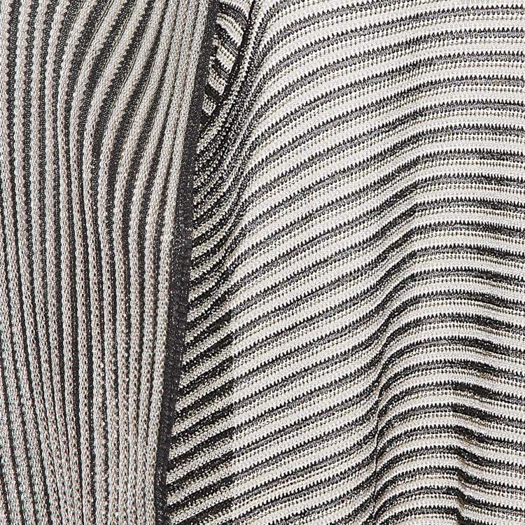 Pre Owned M Missoni Black/Multicolor Lurex Knit Cardigan S