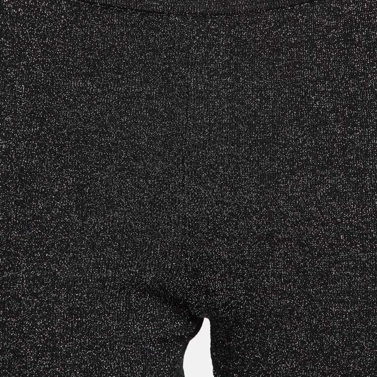Pre Owned M Missoni Black Lurex Knit Leggings M
