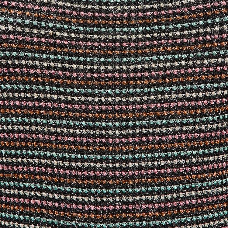 مملوكة مسبقًا M Missoni Multicolor Lurex Knit Off-Shoulder Mini Dress M
