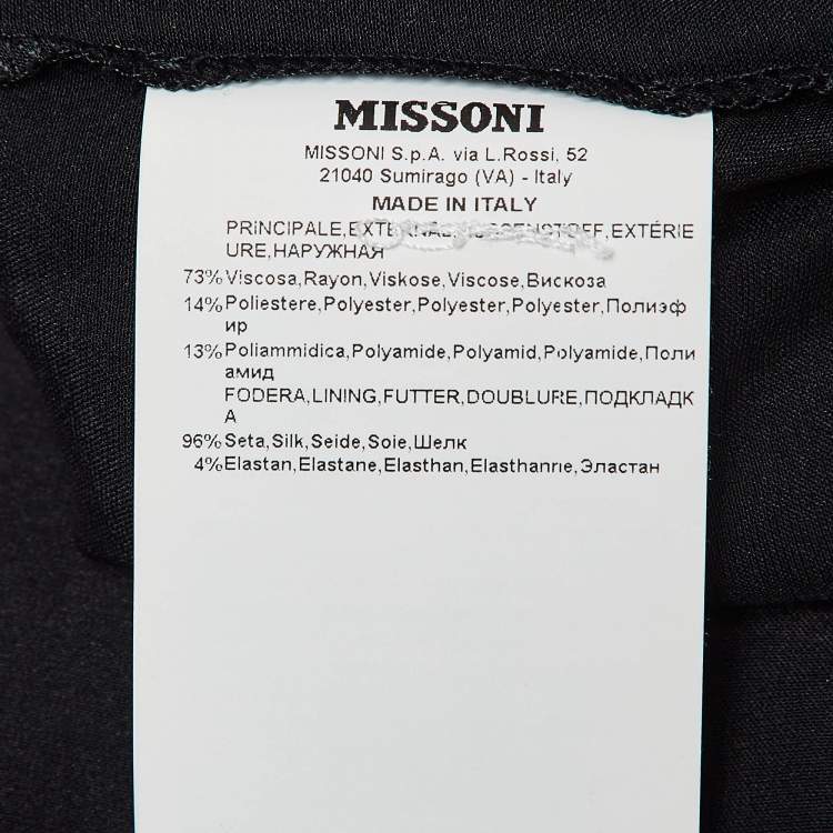 Pre Owned M Missoni Metallic Lurex Knit Kimono Dress M