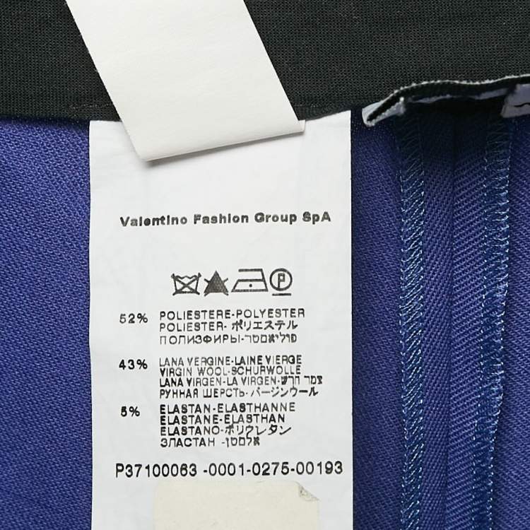 Pre Owned M Missoni Purple Gabardine Straight Leg Trousers L