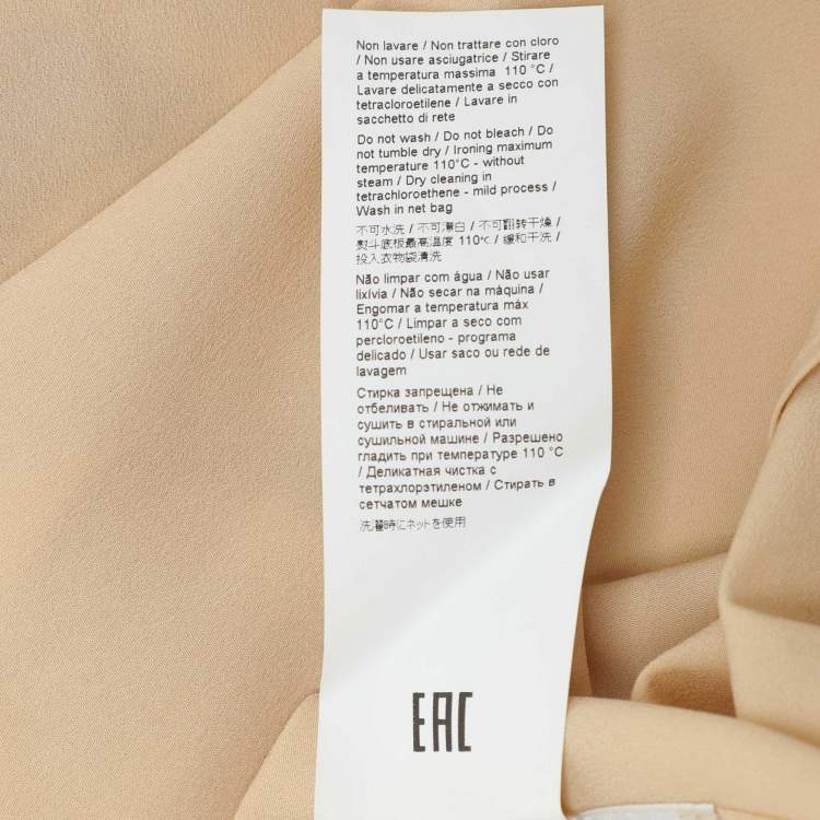 Pre Owned M Missoni Gold Silk Maxi Dress M