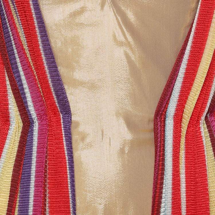 Pre Owned M Missoni Gold Silk Maxi Dress M