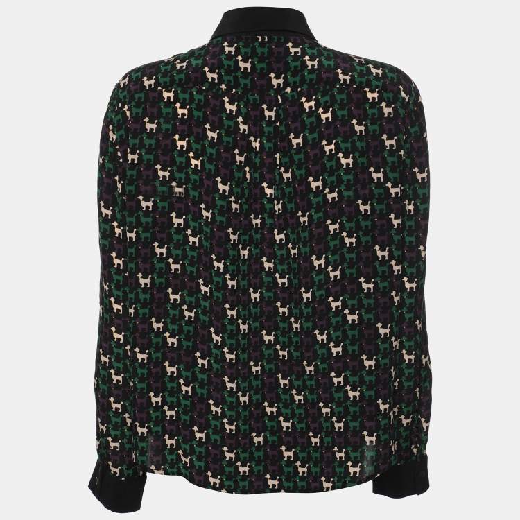 Pre Owned M Missoni Multicolor Silk Long Sleeve Shirt M