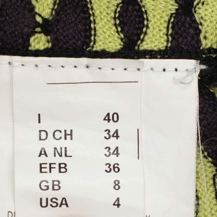 Pre Owned M Missoni Multicolor Knit Trouser S