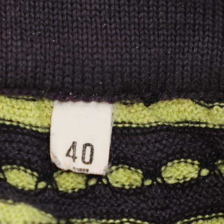 Pre Owned M Missoni Multicolor Knit Trouser S