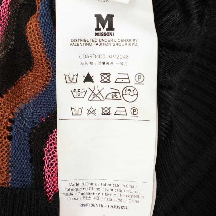 Pre Owned M Missoni Multicolor Knit Trouser L