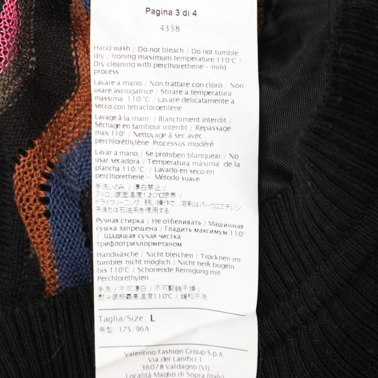 Pre Owned M Missoni Multicolor Knit Trouser L