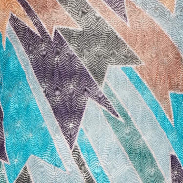 Pre Owned Missoni Multicolor Patterned Knit Sleeveless Top S