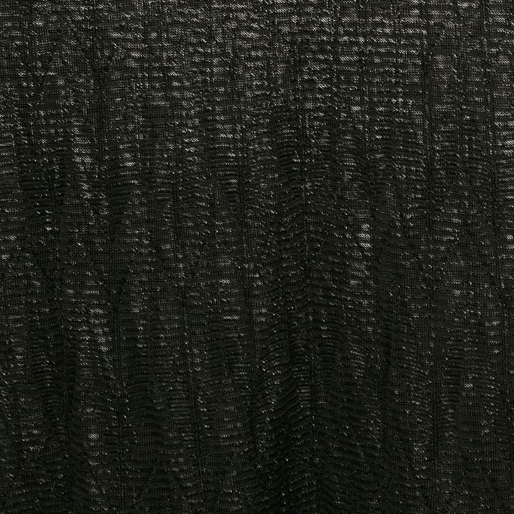 Pre Owned M Missoni Black Chevron Knit Sheer Top M