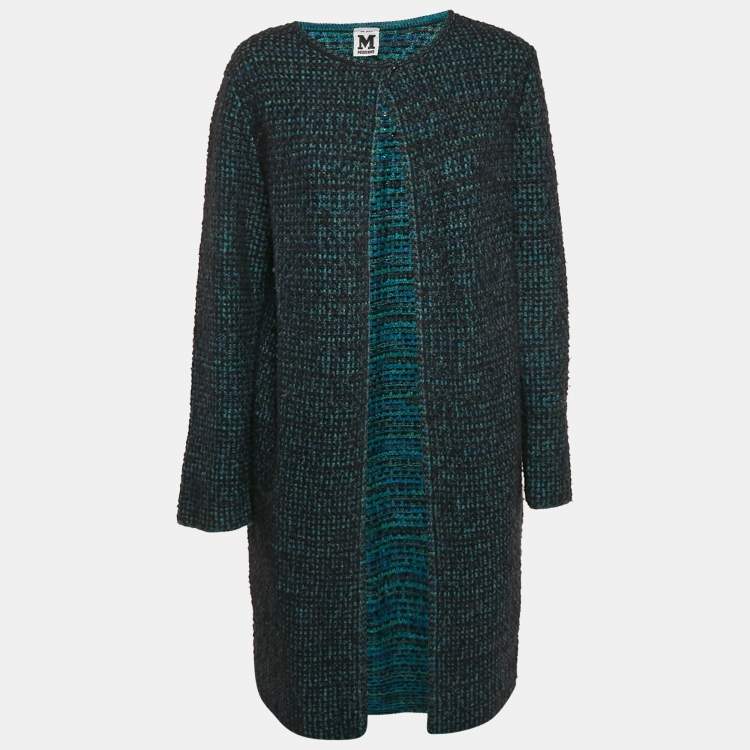 Pre Owned M Missoni Multicolor Patterned Knit Long Cardigan M