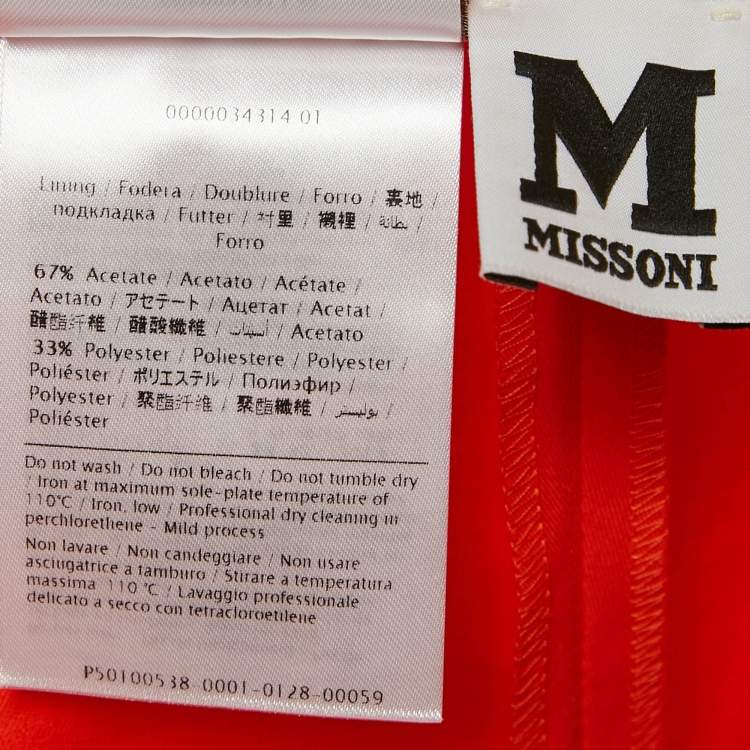 Pre Owned M Missoni Orange Cotton Pocket Detail Shorts S