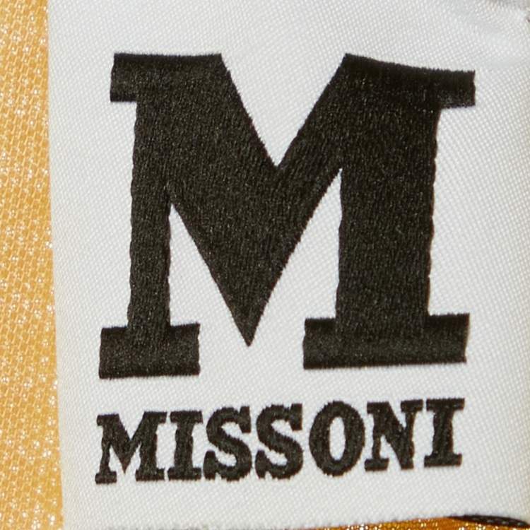 Pre Owned M Missoni Yellow Ribbed Knit Maxi Skirt M
