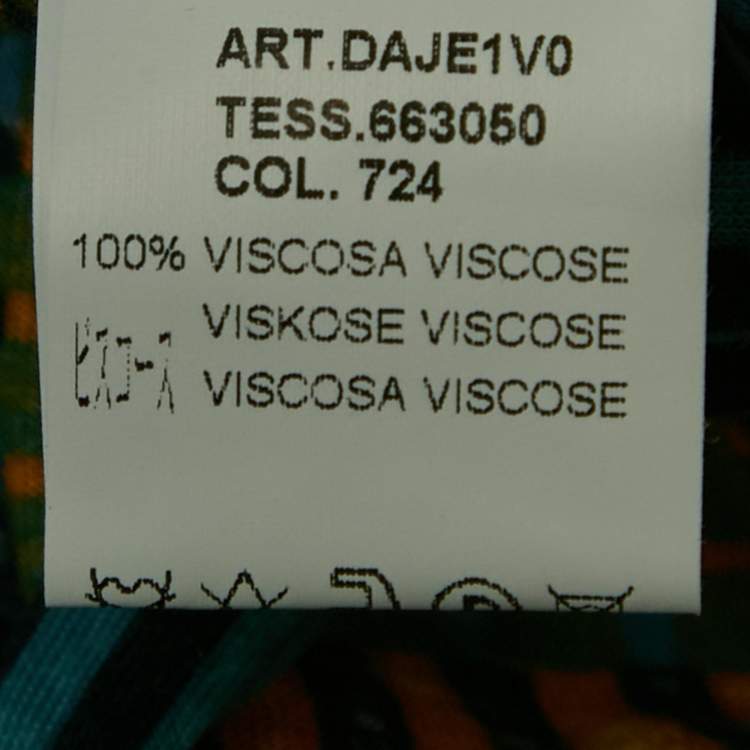 Pre Owned M Missoni Multicolor Printed Knit Wrap Top L