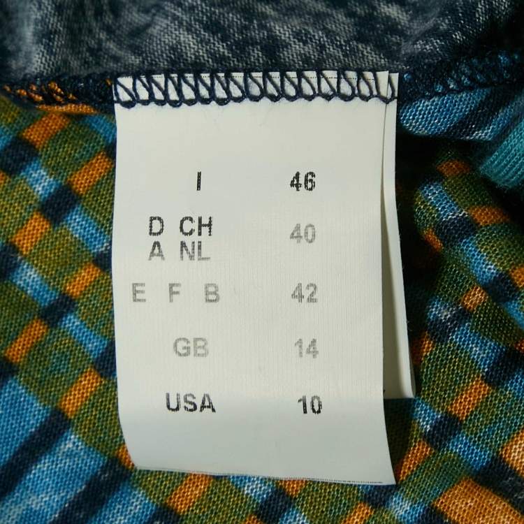 Pre Owned M Missoni Multicolor Printed Knit Wrap Top L