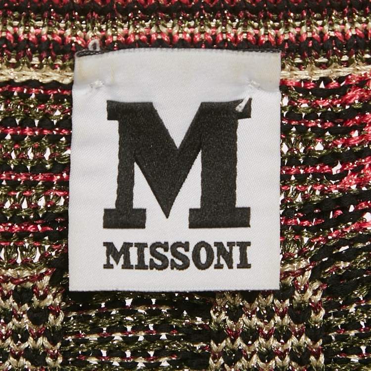 Pre Owned M Missoni Multicolor Lurex Knit Cardigan XL