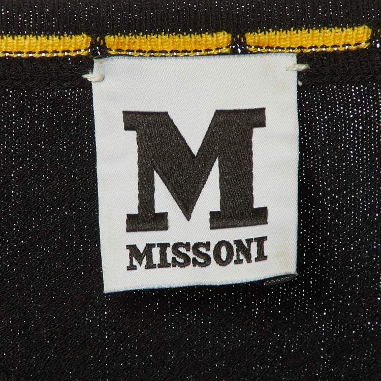 Pre Owned M Missoni Black Knit Crew Neck Top M