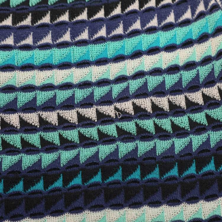 Pre Owned M Missoni Multicolor Knit Midi Dress S