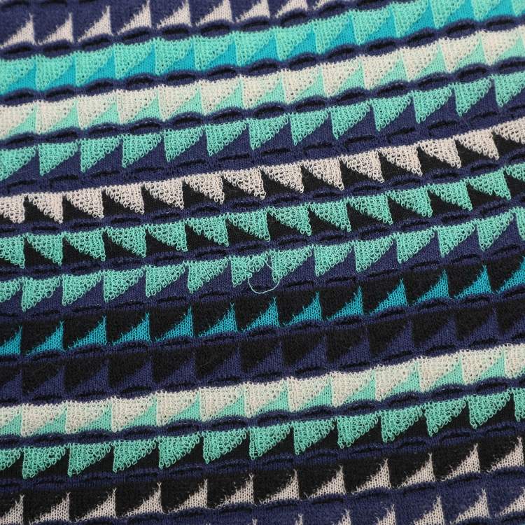 Pre Owned M Missoni Multicolor Knit Midi Dress S