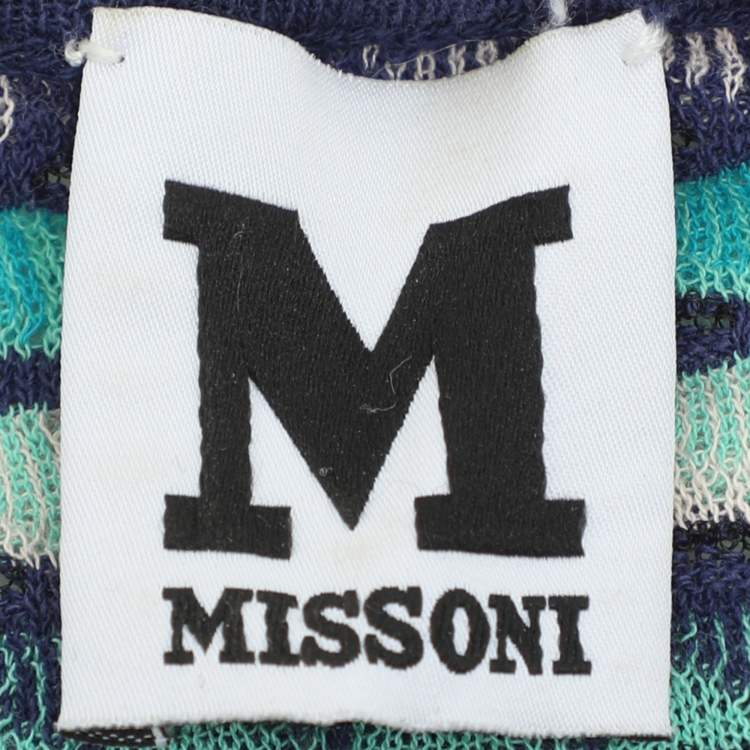Pre Owned M Missoni Multicolor Knit Midi Dress S