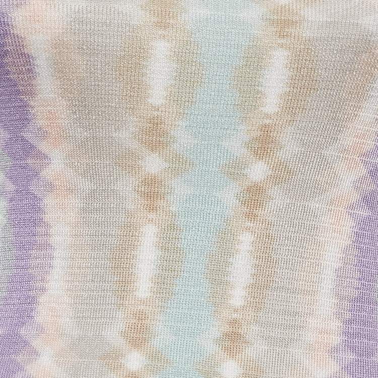 مملوكة مسبقًا M Missoni Multicolor Patterned Knit Short Dress XS