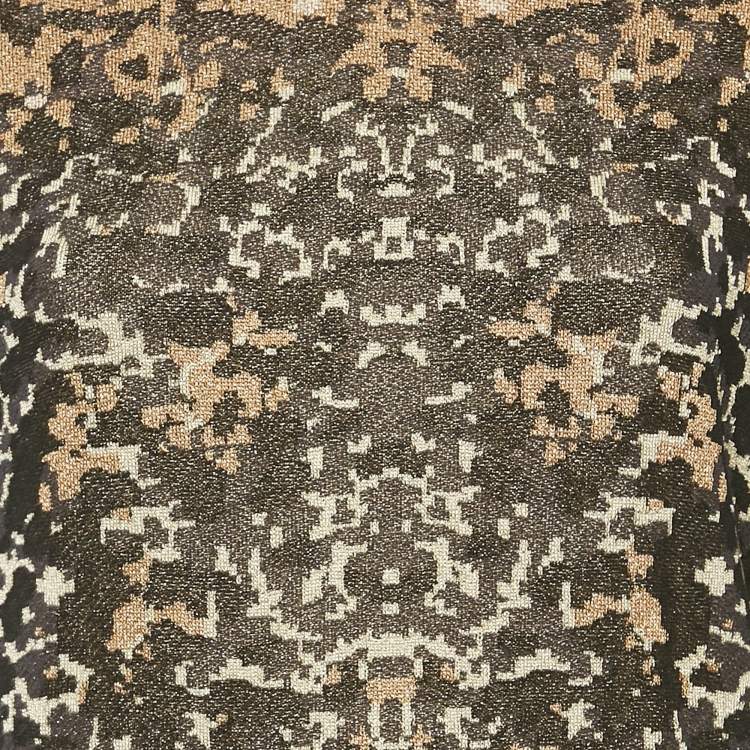 مملوكة مسبقًا M Missoni Brown Patterned Lurex Knit Short Dress L