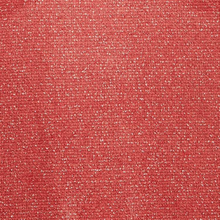 Pre Owned M Missoni Red Lurex Knit Sleeveless Top M