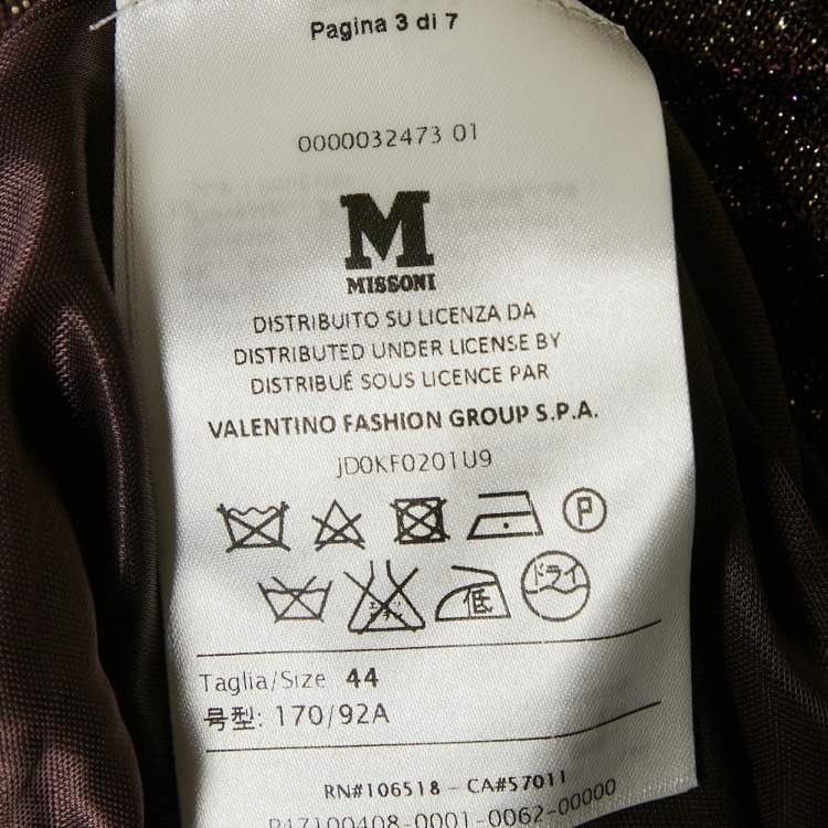 Pre Owned M Missoni Purple Patterned Lurex Knit Flared Trousers M