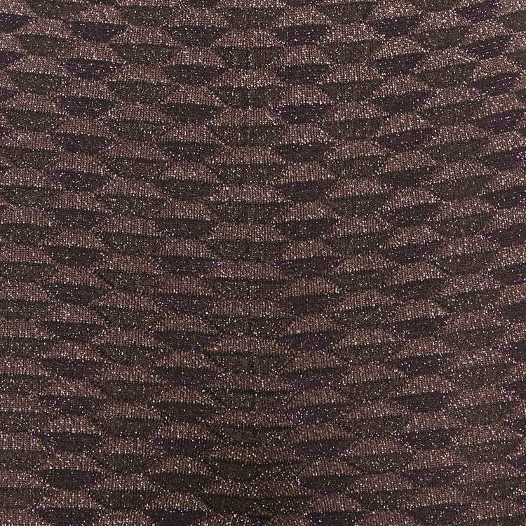 Pre Owned M Missoni Purple Patterned Lurex Knit Flared Trousers M