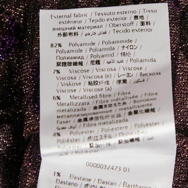 Pre Owned M Missoni Multicolor Lurex Knit Button Front Cardigan M