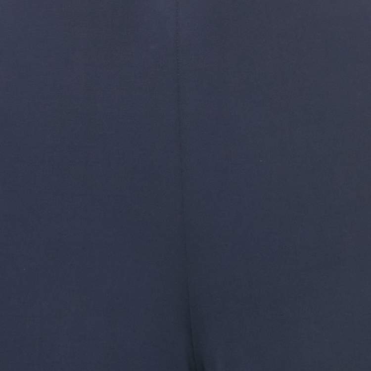 Pre Owned M Missoni Blue Jersey Wide Leg Trousers S