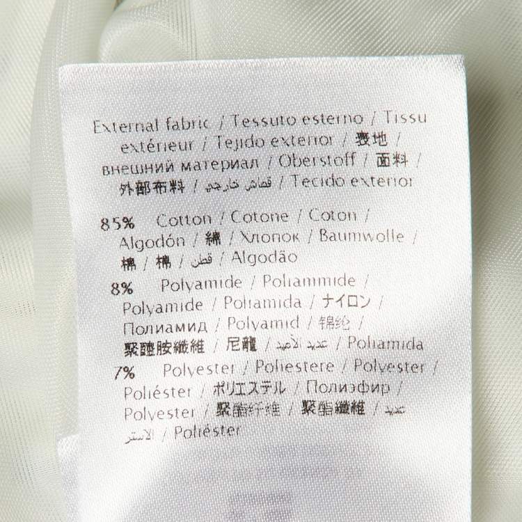 Pre Owned M Missoni White & Green Intarsia Knit Mini Dress S