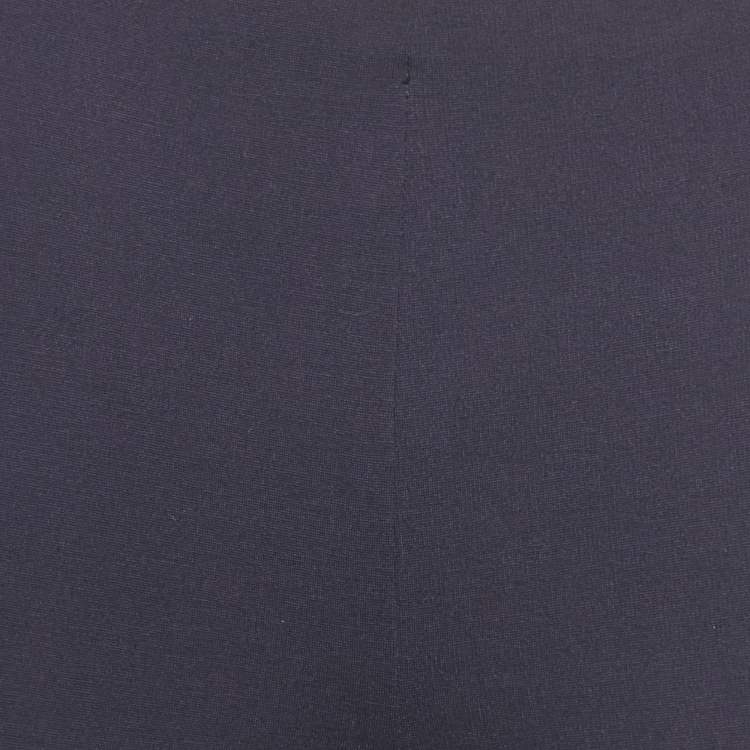 Pre Owned M Missoni Navy Blue Jersey Stretchable Waist Slim Fit Trousers M