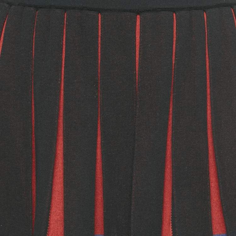 Pre Owned M Missoni Multicolor Knit Pleated Mini Skirt M