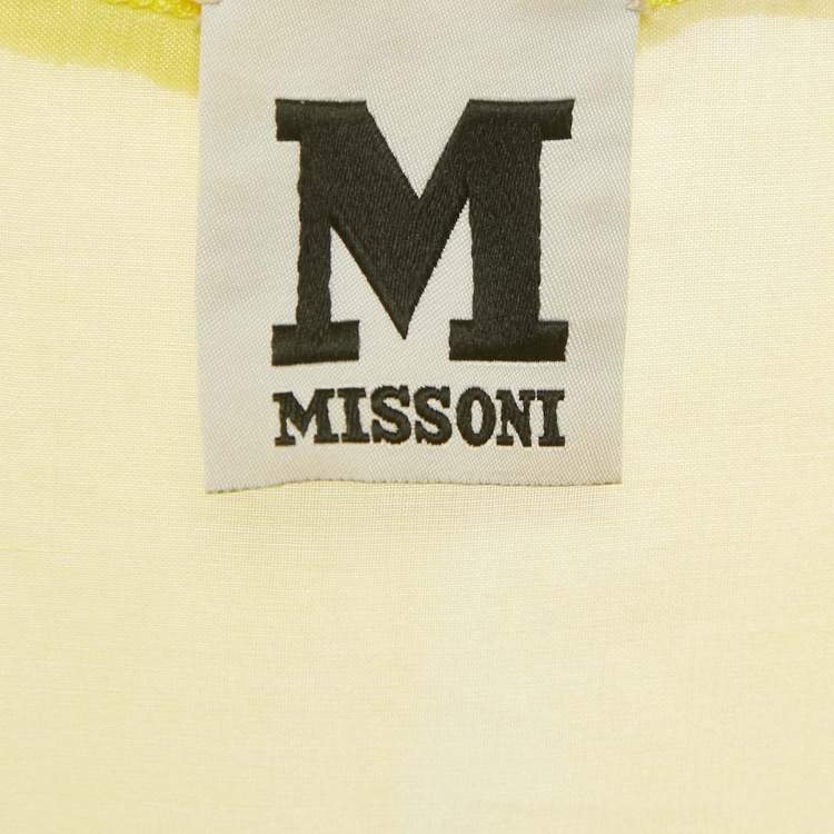 Pre Owned M Missoni Multicolor Tie-Dye Printed Silk Sleeveless Maxi Dress S