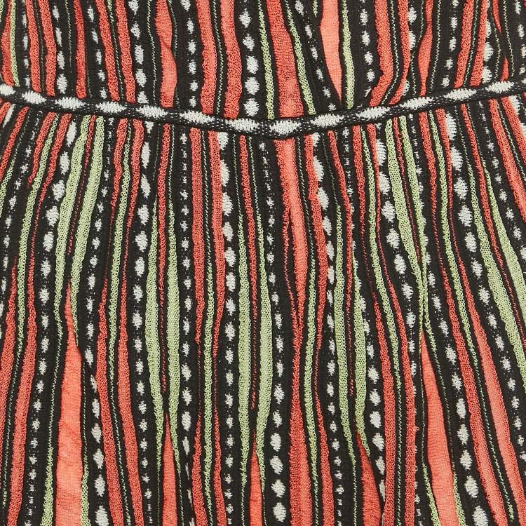 Pre Owned M Missoni Multicolor Patterned Knit Neck Tie Detail Playsuit S 