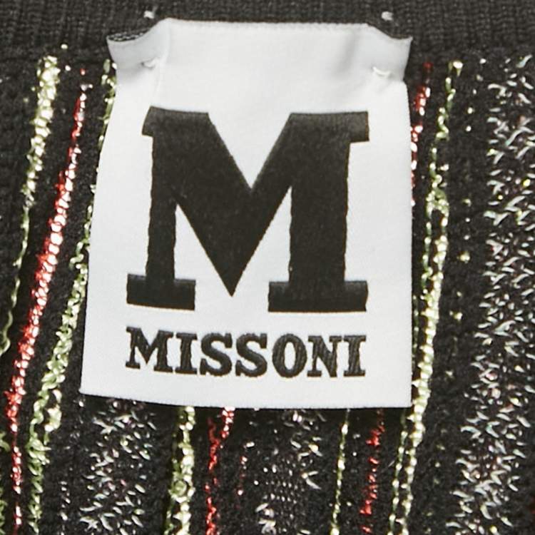 Pre Owned M Missoni Multicolor Patterned Knit Neck Tie Detail Playsuit S 