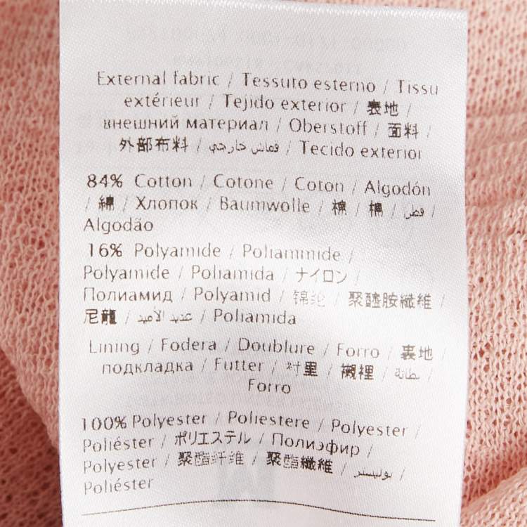 Pre Owned M Missoni Light Pink Knit Short Dress L