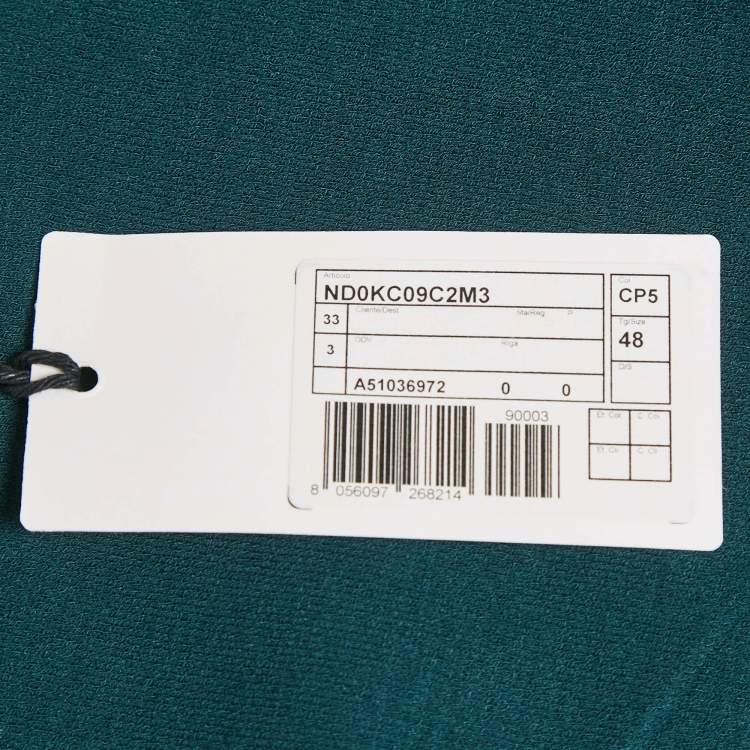 Pre Owned M Missoni Teal Blue Stretch Knit Crewneck Sweatshirt L