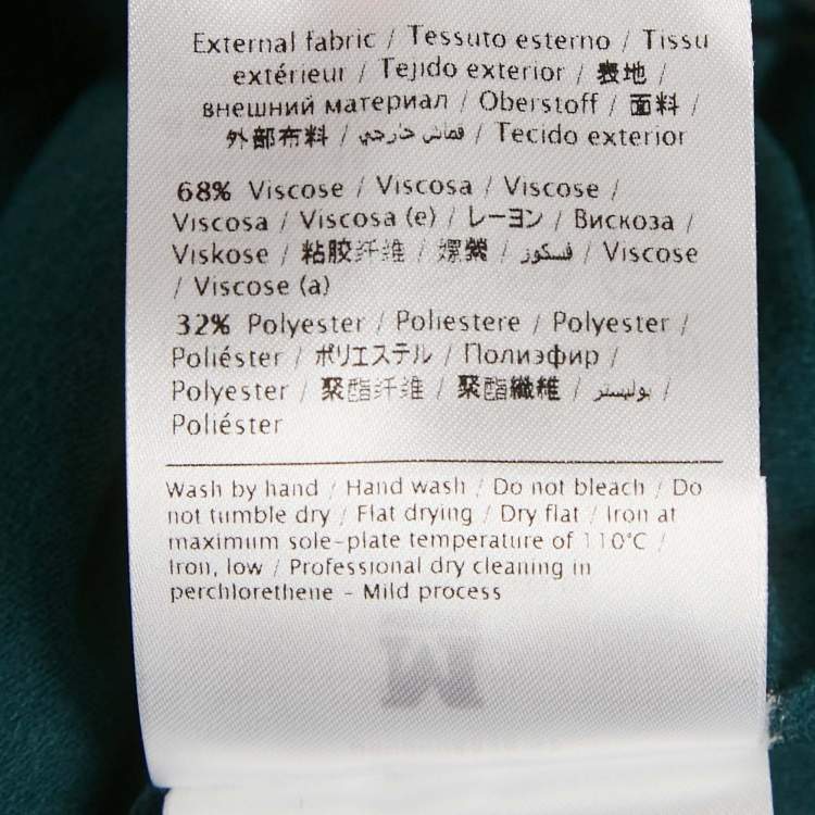 Pre Owned M Missoni Teal Blue Stretch Knit Crewneck Sweatshirt L