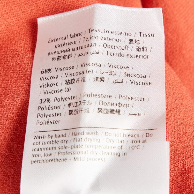 Pre Owned M Missoni Orange Stretch Knit Crewneck Sweatshirt L