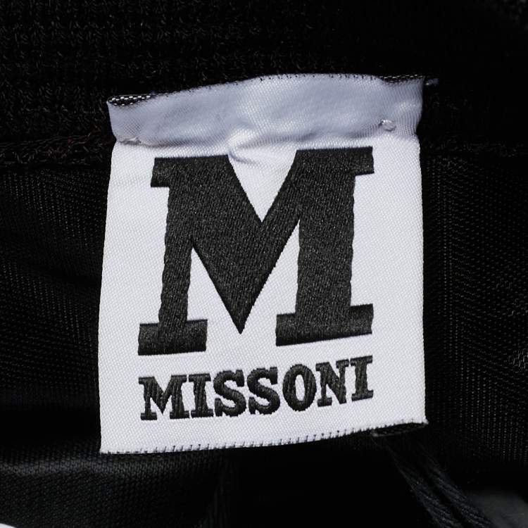 Pre Owned M Missoni Multicolor Patterned Knit Maxi Skirt M