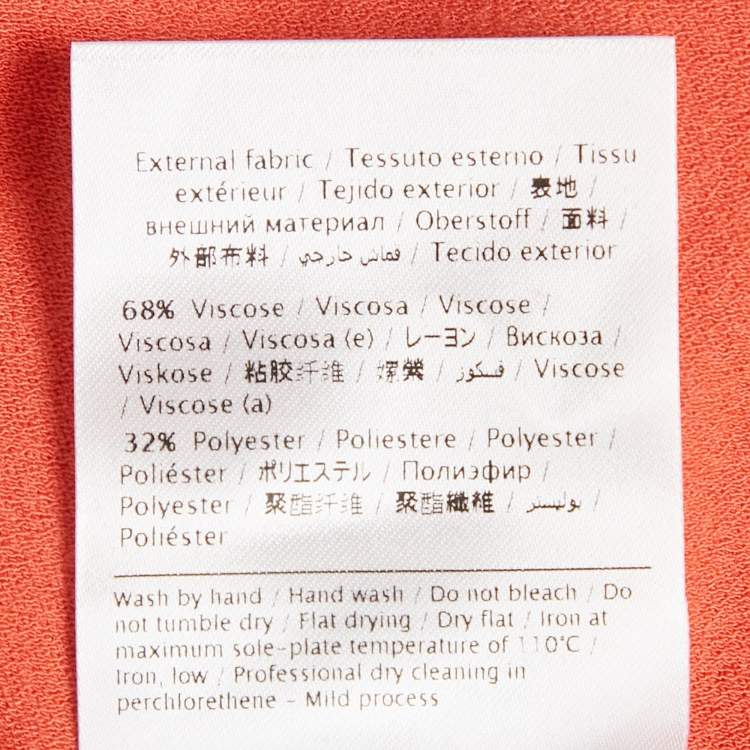 Pre Owned M Missoni Orange Stretch Knit Crewneck Sweatshirt S