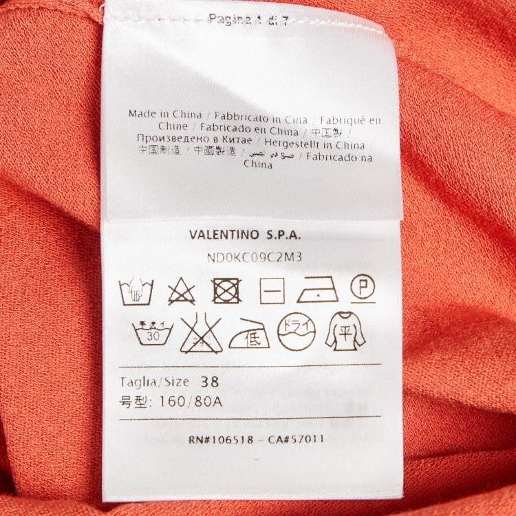 Pre Owned M Missoni Orange Stretch Knit Crewneck Sweatshirt S